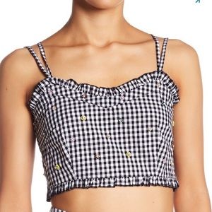 Romeo and Juliet couture checkered crop top